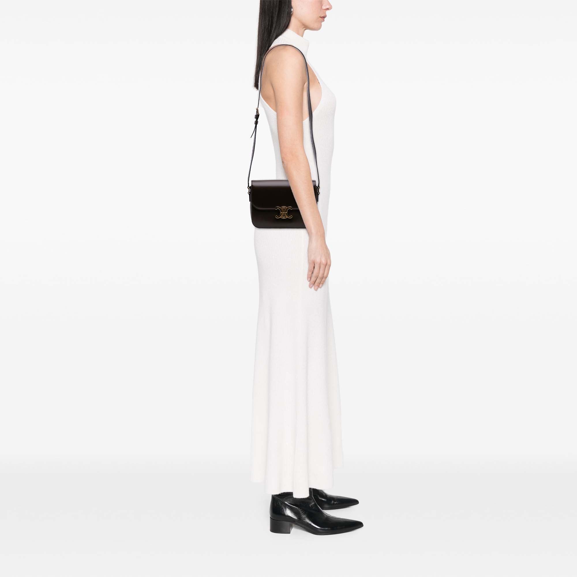 Celine Classique Shiny Calfskin Triomphe Crossbody - image 7