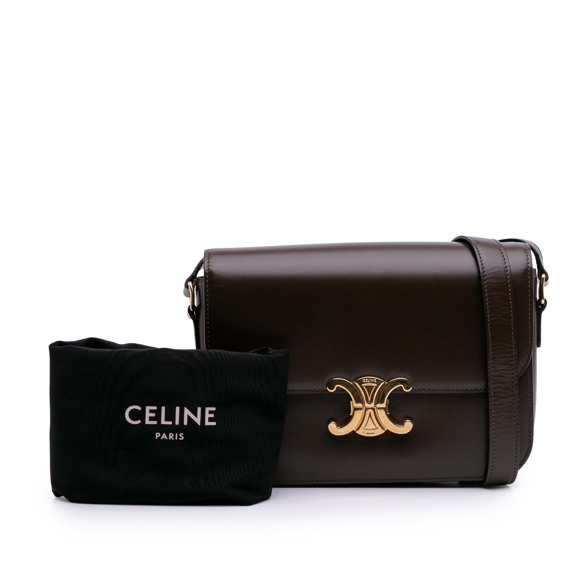 Celine Classique Shiny Calfskin Triomphe Crossbody - image 8