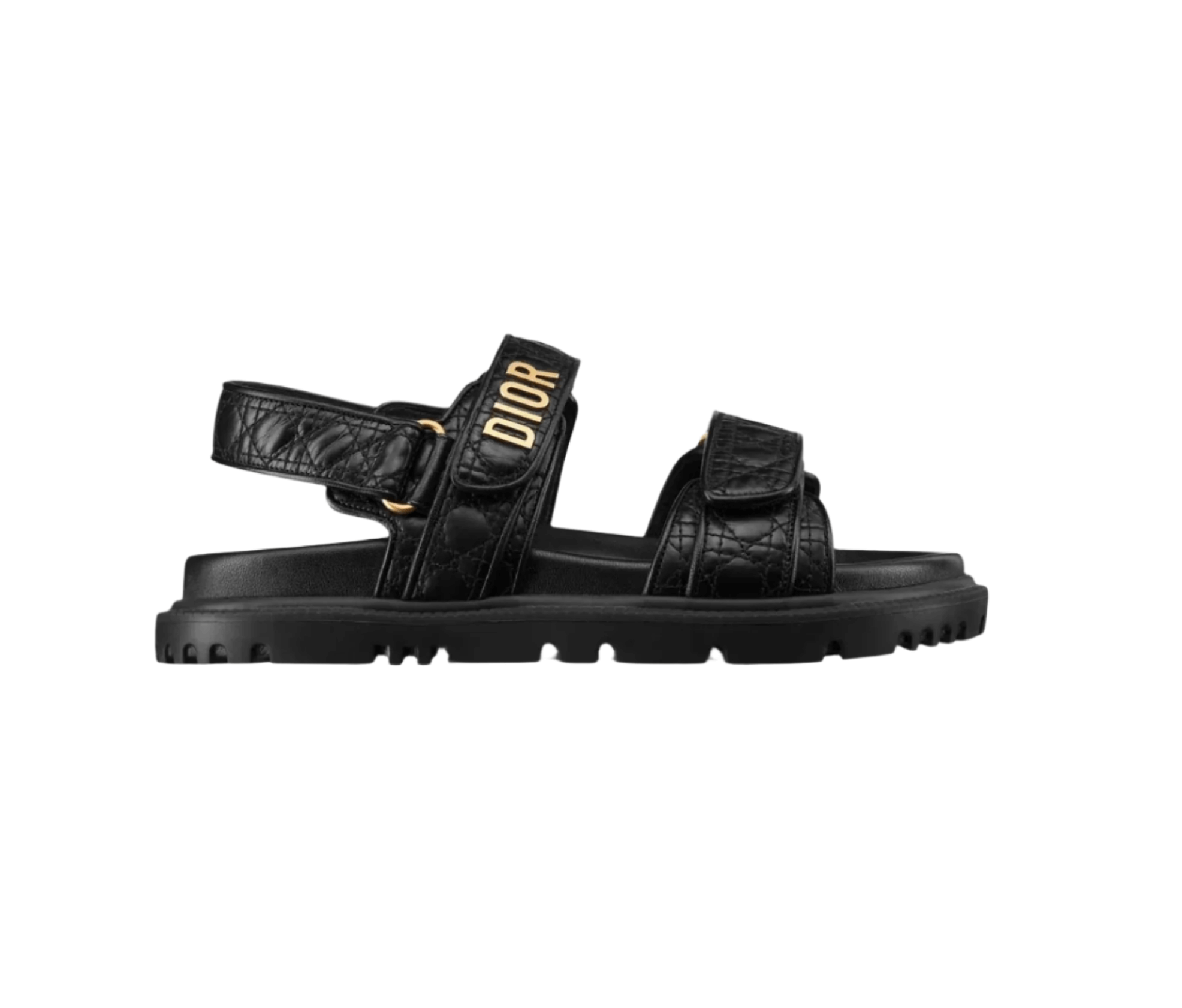 Side view of Dioract sandal showing structured silhouette, adjustable straps, and featherlight EVA sole
