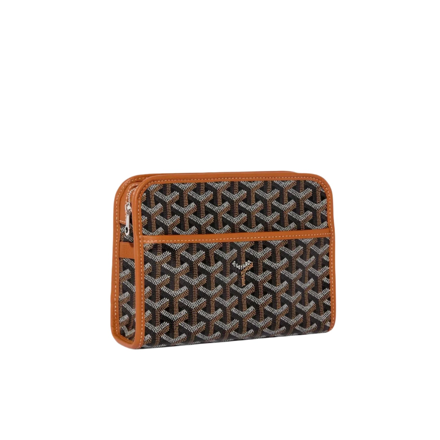Goyard patterned pouch with its iconic pattern