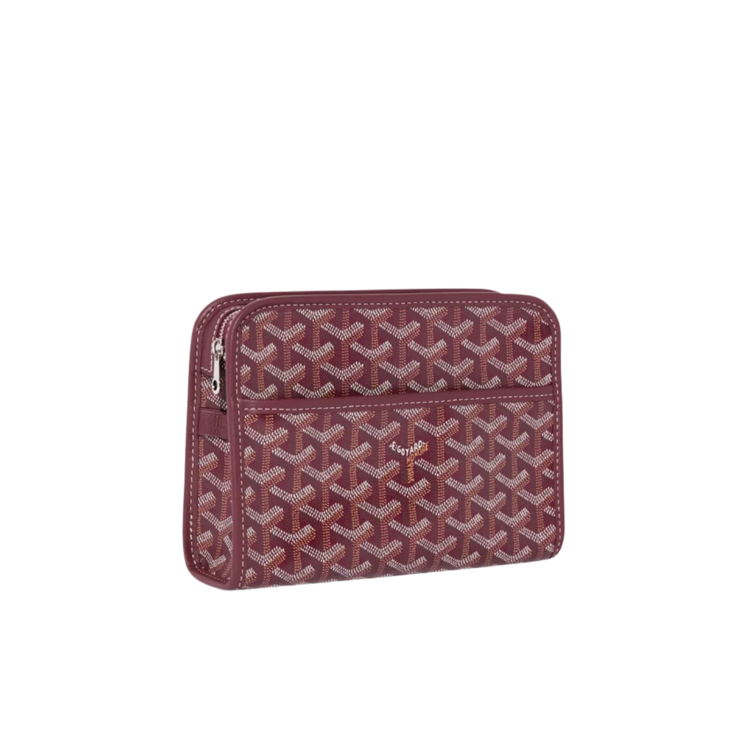 Goyard patterned pouch with its iconic pattern