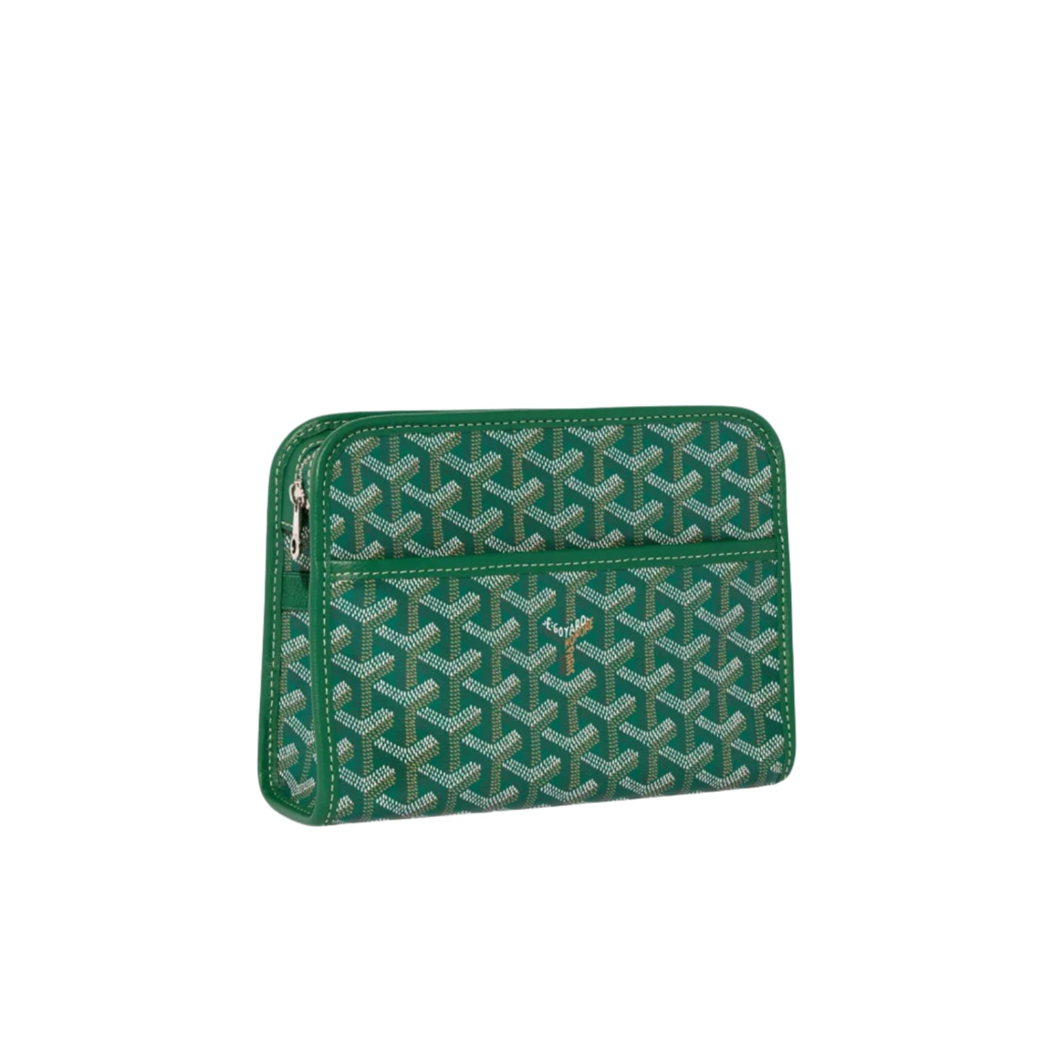 Goyard patterned pouch with its iconic pattern
