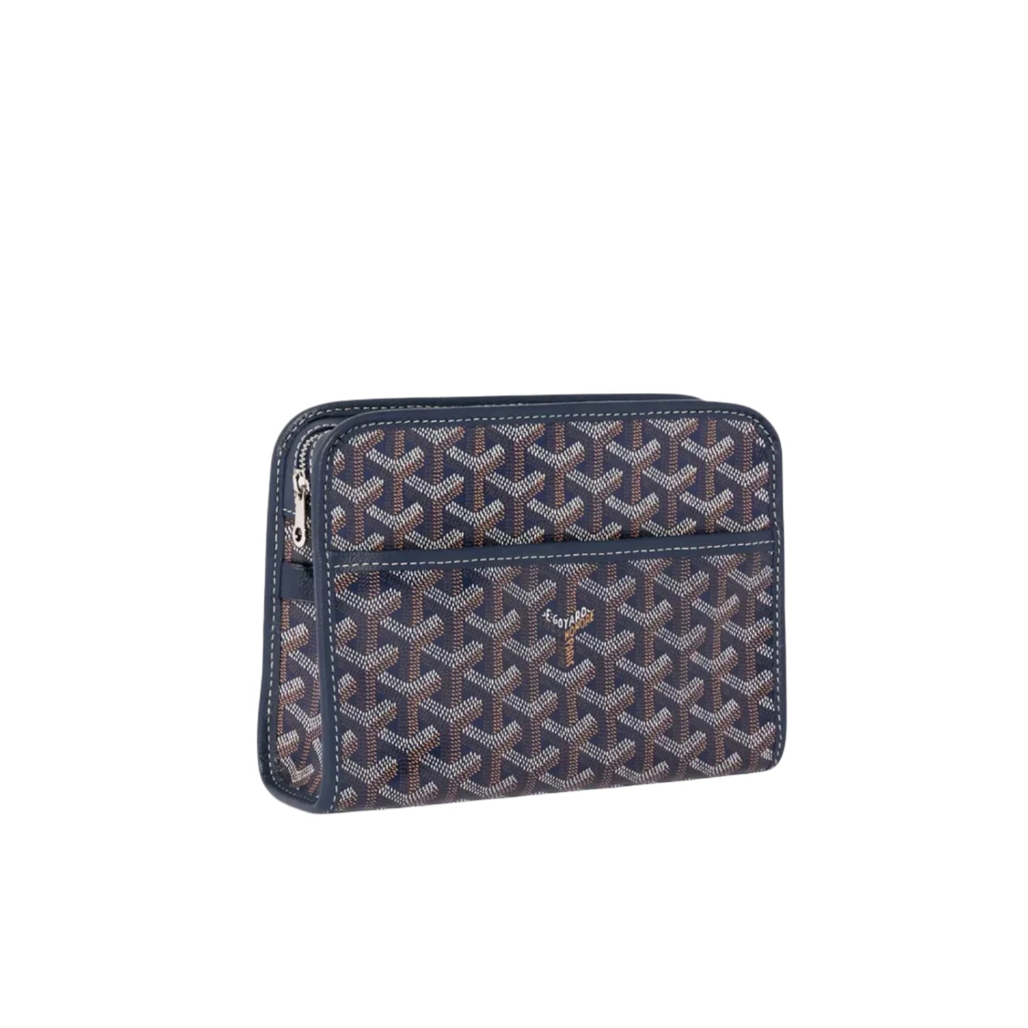Goyard patterned pouch with its iconic pattern