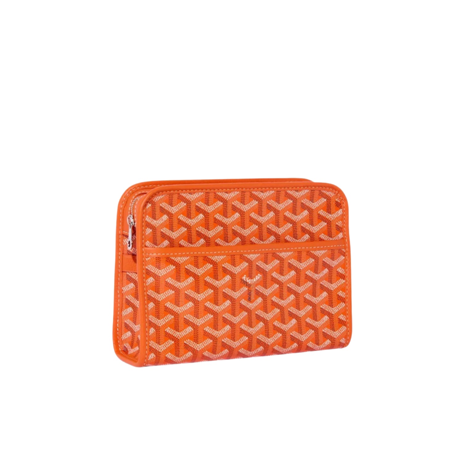 Goyard patterned pouch with its iconic pattern
