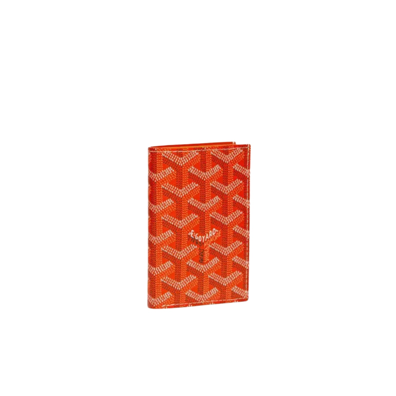 Goyard patterned wallet with logo on a white background