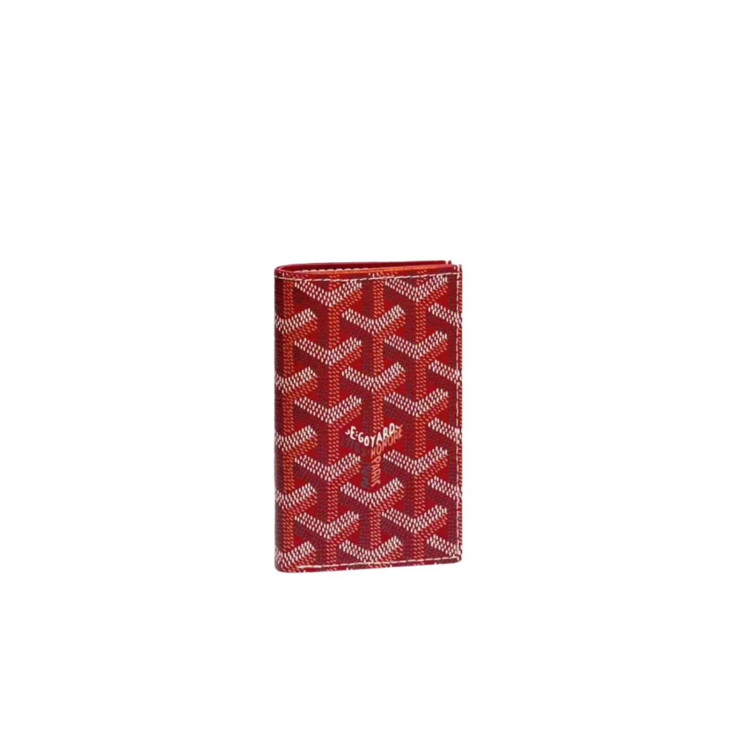 Goyard patterned wallet with logo on a white background
