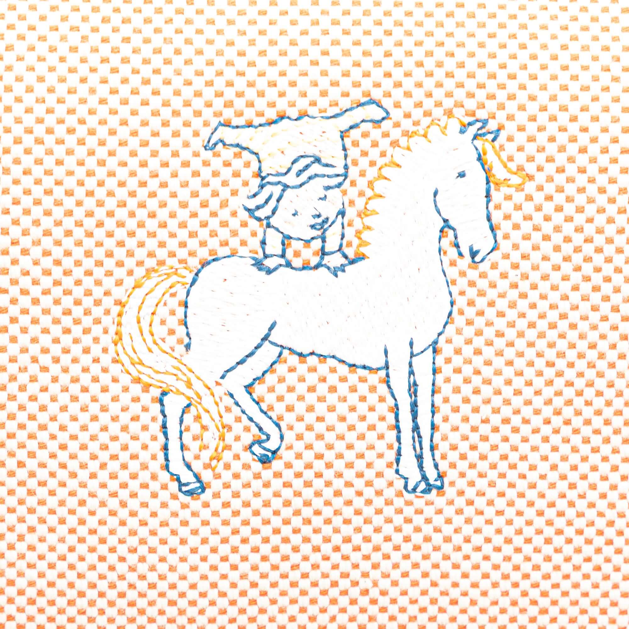 Pre-loved Hermès large Bride-A-Brac terracotta canvas travel case with zip and handle
