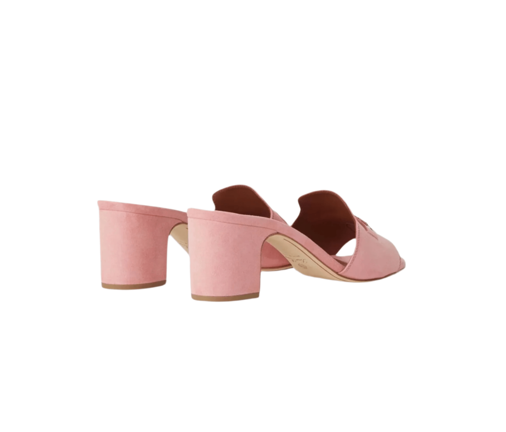 Loro Piana Summer Charms Heeled Sandal in soft suede goatskin with metallic My Charms and tonal stitching
